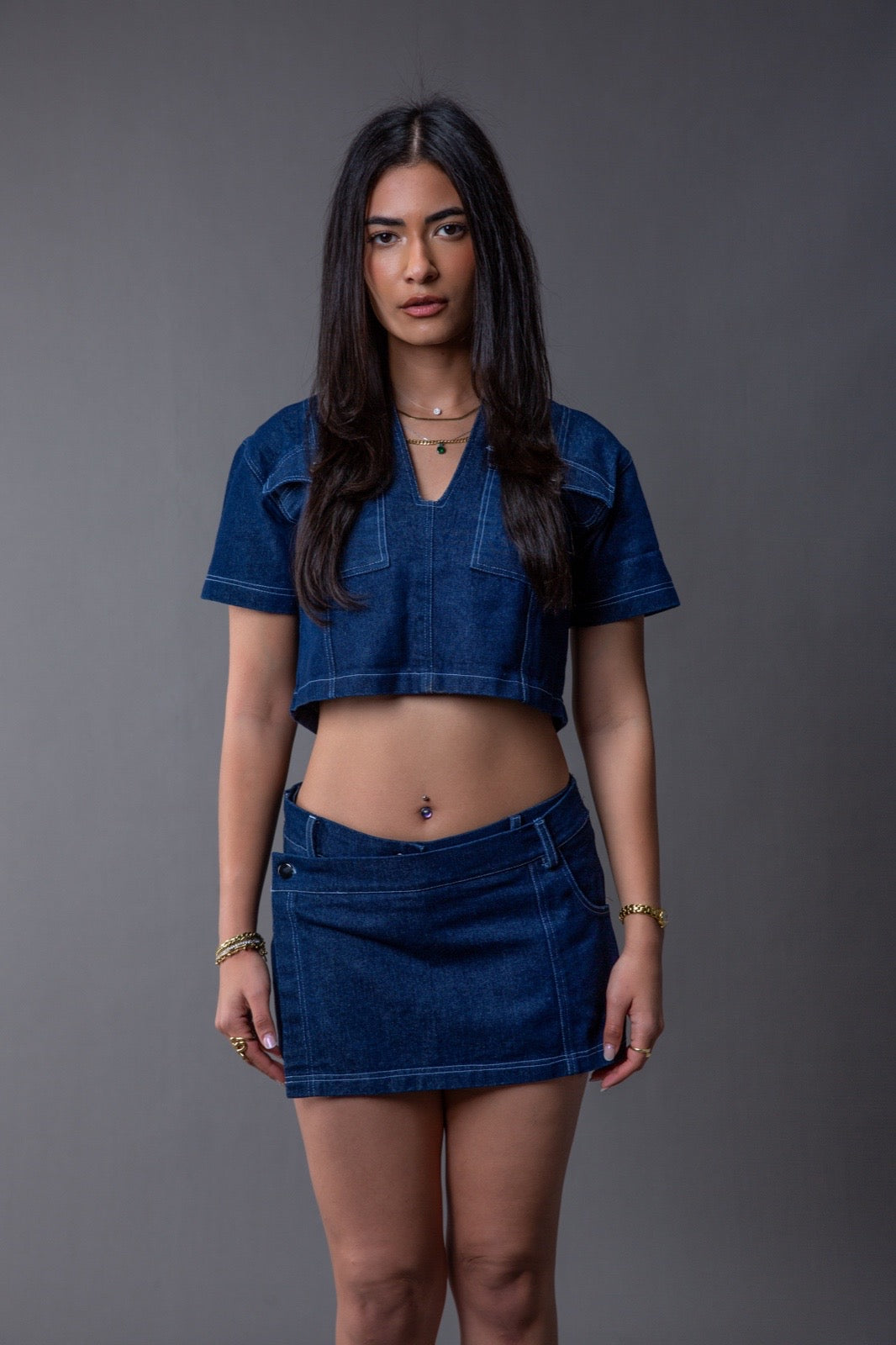 Bella jeans skort